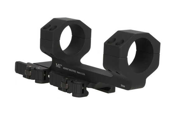 Midwest Industries quick detach 30mm scope mount provides 1.4in of offset to provide optimal eye relief